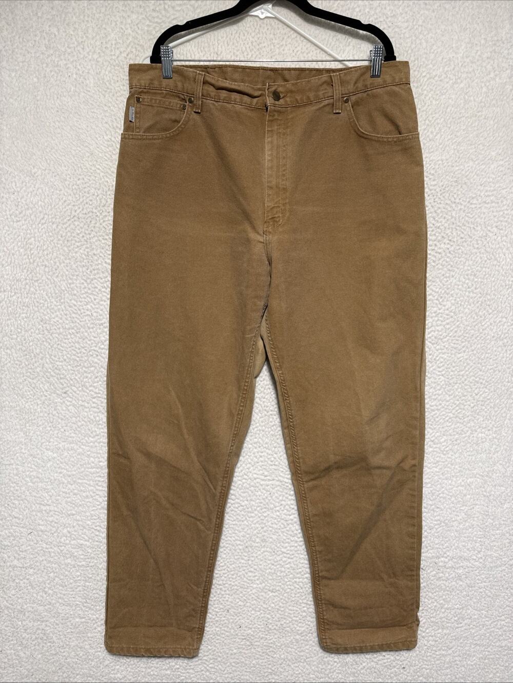 VTG 99’ Carhartt B72 BRN Brown Canvas Pants 40x32 (Actual 38x32) Made In USA
